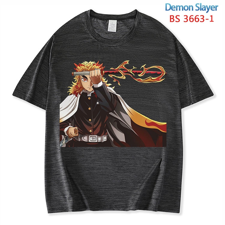 Demon Slayer Kimets  ice silk cotton loose and comfortable T-shirt from XS to 5XL  BS-3663-1