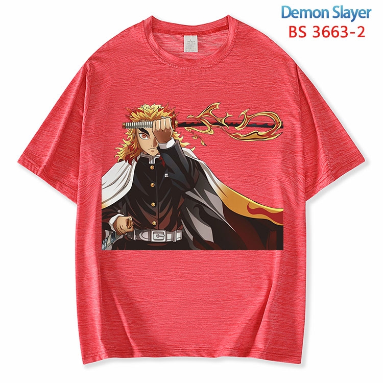 Demon Slayer Kimets  ice silk cotton loose and comfortable T-shirt from XS to 5XL  BS-3663-2