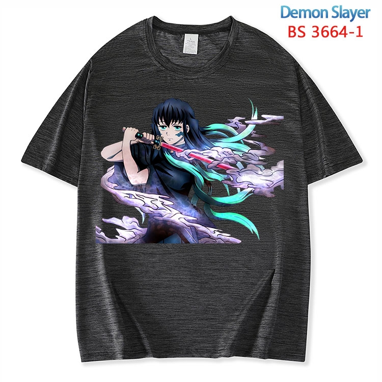 Demon Slayer Kimets  ice silk cotton loose and comfortable T-shirt from XS to 5XL BS-3664-1
