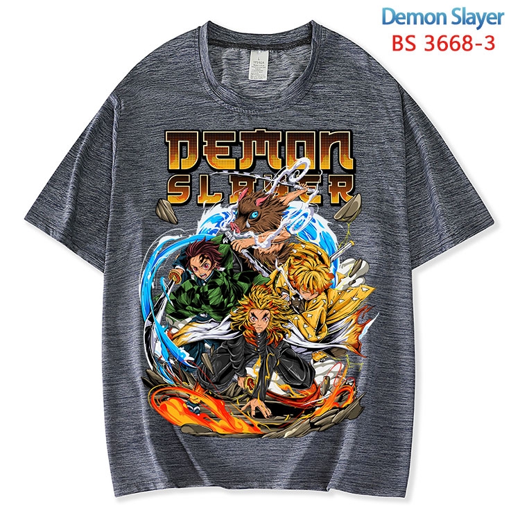 Demon Slayer Kimets  ice silk cotton loose and comfortable T-shirt from XS to 5XL BS-3668-3