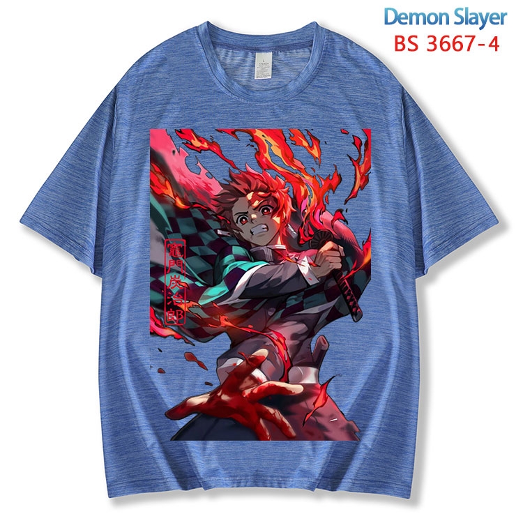 Demon Slayer Kimets  ice silk cotton loose and comfortable T-shirt from XS to 5XL BS-3667-4