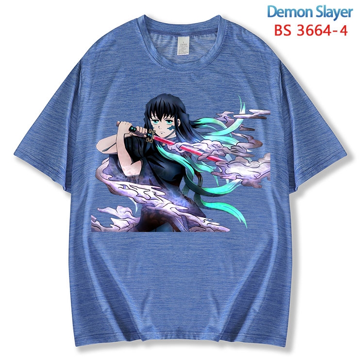 Demon Slayer Kimets  ice silk cotton loose and comfortable T-shirt from XS to 5XL BS-3664-4