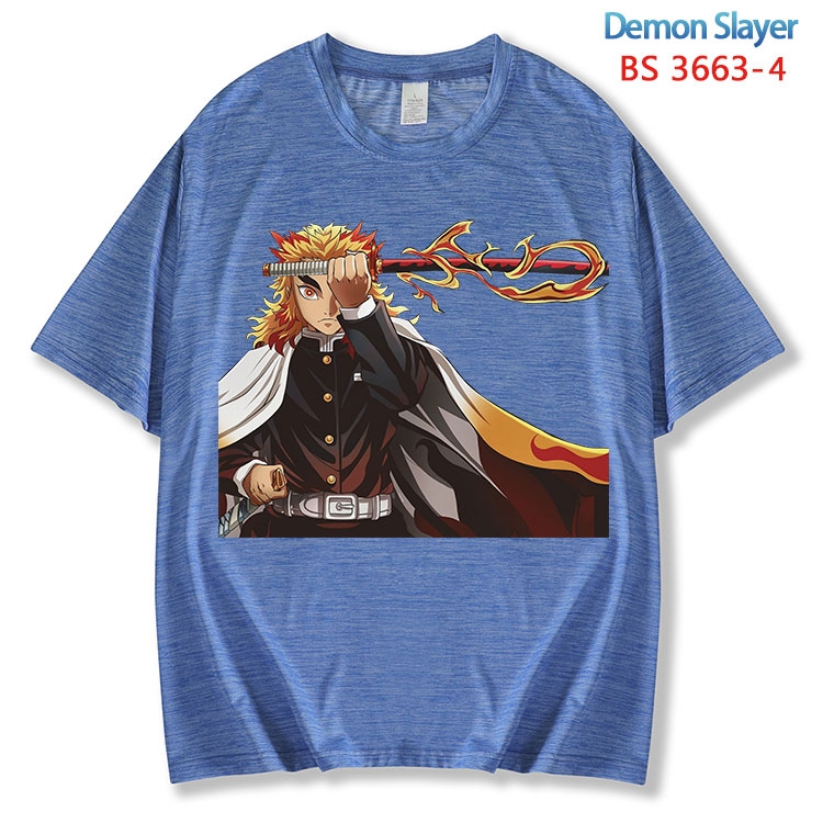 Demon Slayer Kimets  ice silk cotton loose and comfortable T-shirt from XS to 5XL BS-3663-4