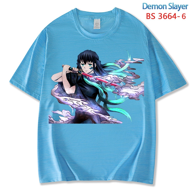 Demon Slayer Kimets  ice silk cotton loose and comfortable T-shirt from XS to 5XL  BS-3664-6