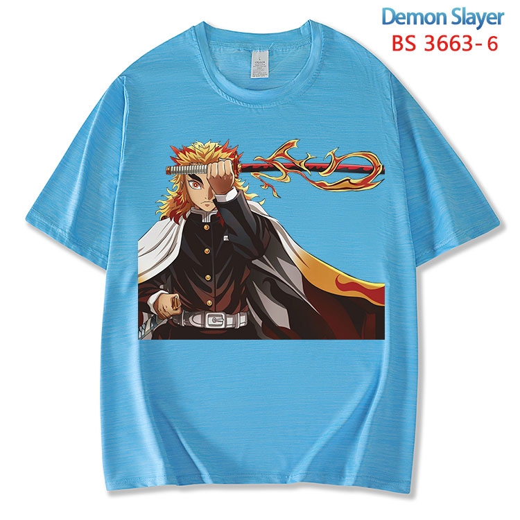Demon Slayer Kimets  ice silk cotton loose and comfortable T-shirt from XS to 5XL BS-3663-6