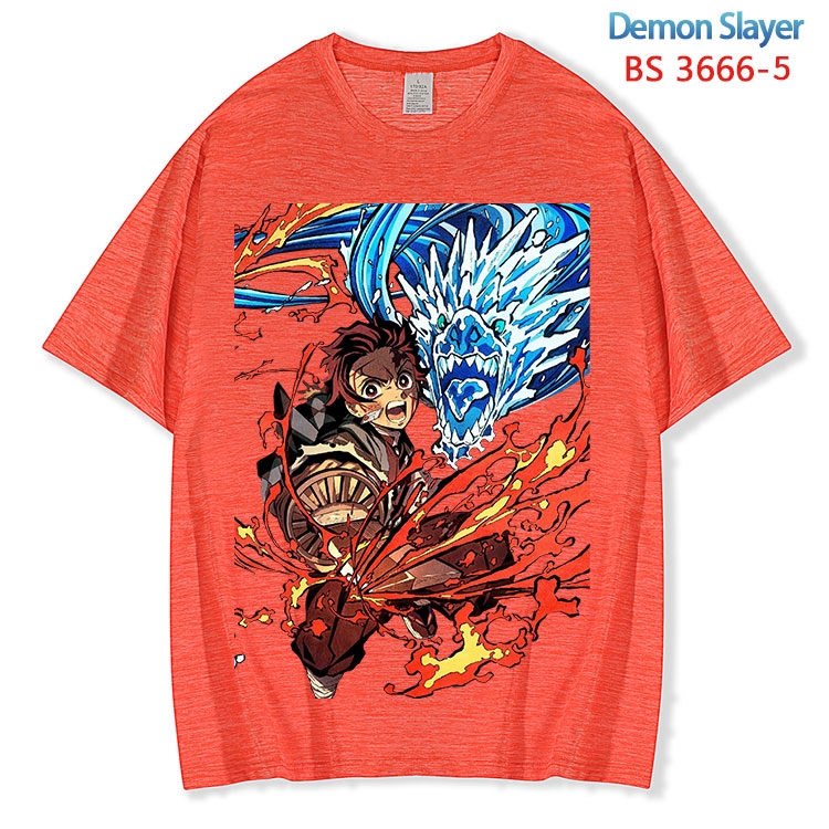 Demon Slayer Kimets  ice silk cotton loose and comfortable T-shirt from XS to 5XL BS-3666-5