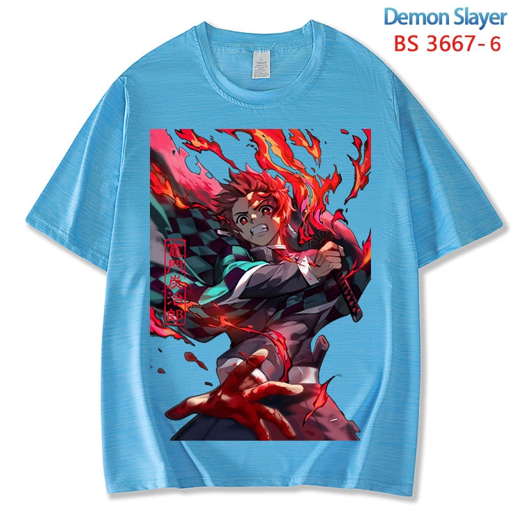 Demon Slayer Kimets  ice silk cotton loose and comfortable T-shirt from XS to 5XL BS-3667-6