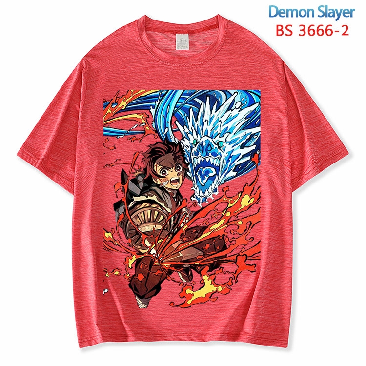 Demon Slayer Kimets  ice silk cotton loose and comfortable T-shirt from XS to 5XL BS-3666-2