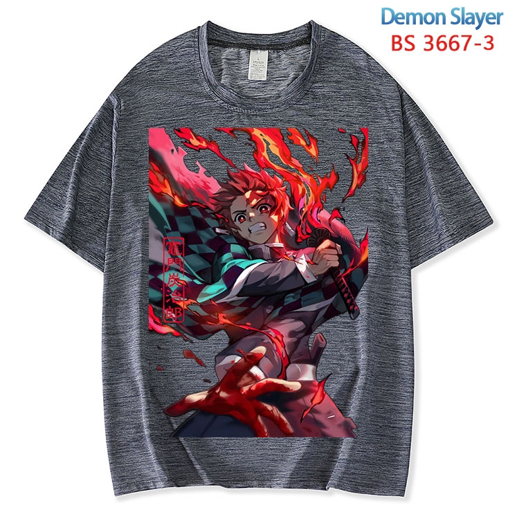 Demon Slayer Kimets  ice silk cotton loose and comfortable T-shirt from XS to 5XL BS-3667-3