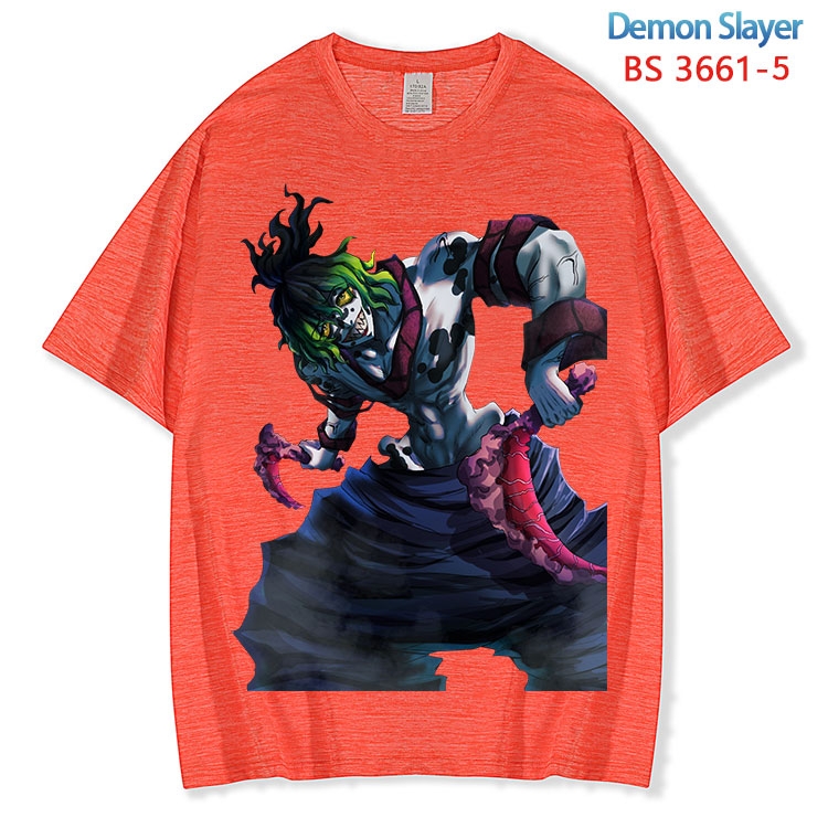 Demon Slayer Kimets  ice silk cotton loose and comfortable T-shirt from XS to 5XL BS-3661-5
