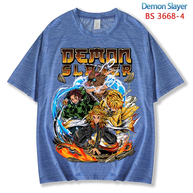 Demon Slayer Kimets  ice silk cotton loose and comfortable T-shirt from XS to 5XL BS-3668-4