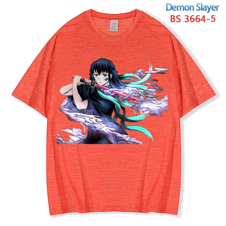 Demon Slayer Kimets  ice silk cotton loose and comfortable T-shirt from XS to 5XL BS-3664-5
