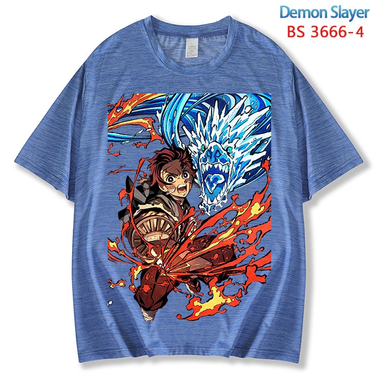 Demon Slayer Kimets  ice silk cotton loose and comfortable T-shirt from XS to 5XL BS-3666-4