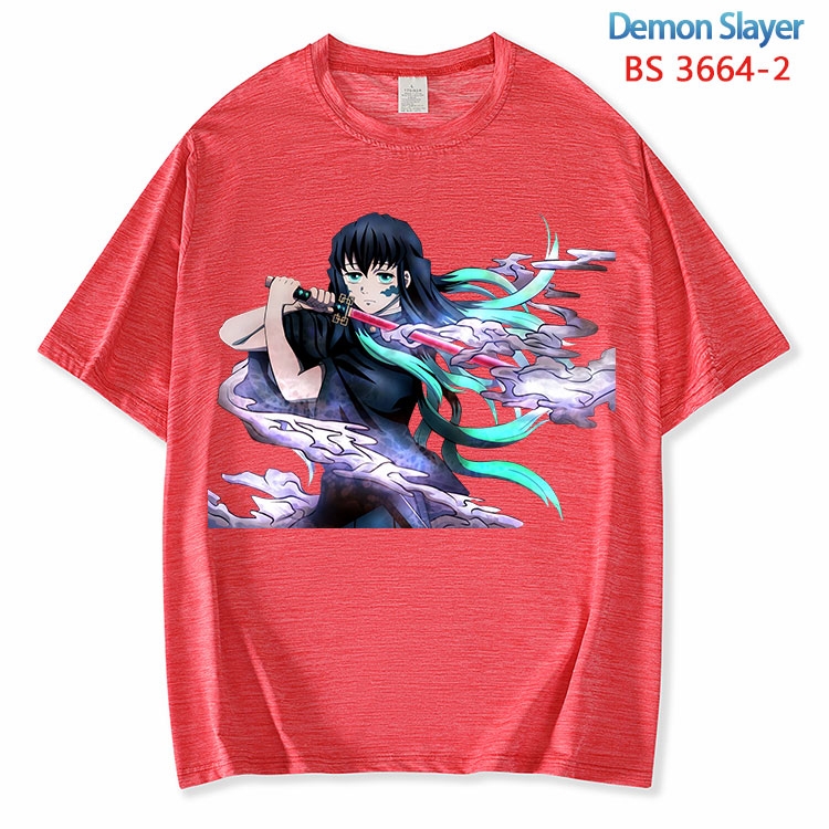 Demon Slayer Kimets  ice silk cotton loose and comfortable T-shirt from XS to 5XL  BS-3664-2