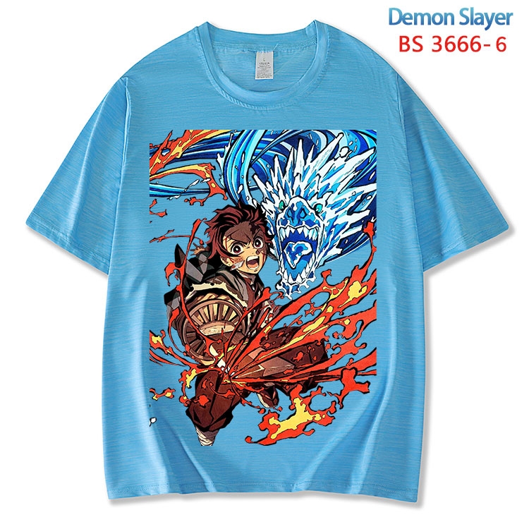 Demon Slayer Kimets  ice silk cotton loose and comfortable T-shirt from XS to 5XL BS-3666-6