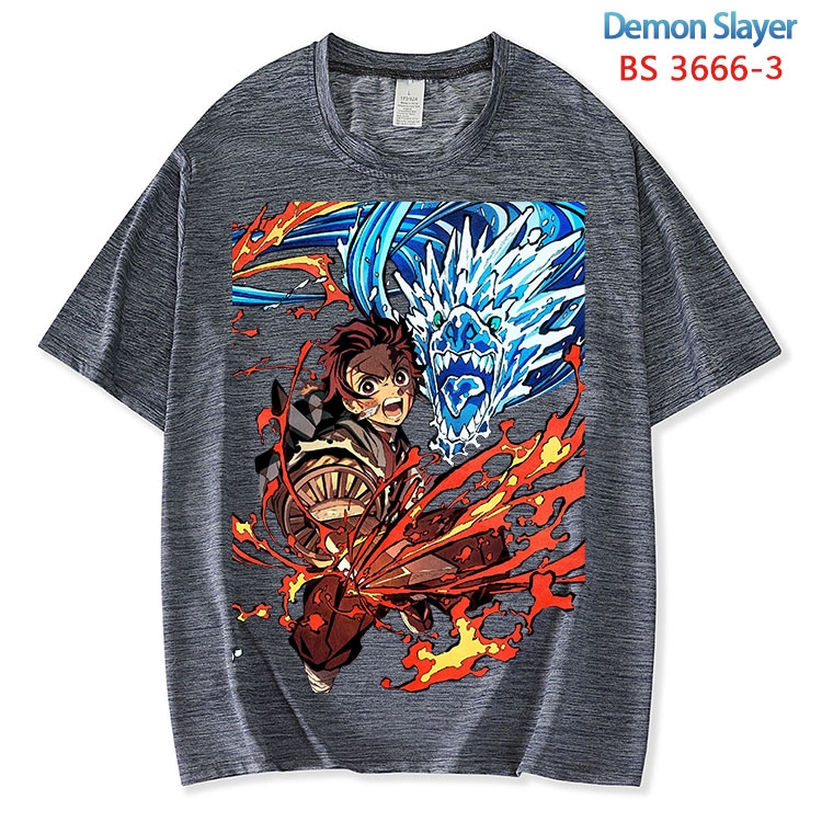 Demon Slayer Kimets  ice silk cotton loose and comfortable T-shirt from XS to 5XL BS-3666-3