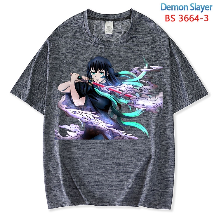 Demon Slayer Kimets  ice silk cotton loose and comfortable T-shirt from XS to 5XL BS-3664-3