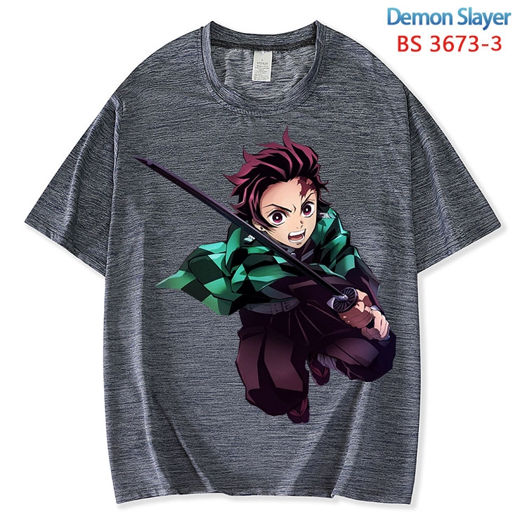 Demon Slayer Kimets  ice silk cotton loose and comfortable T-shirt from XS to 5XL BS-3673-3