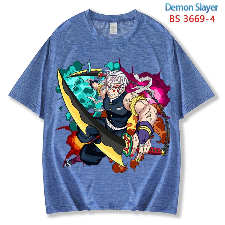 Demon Slayer Kimets  ice silk cotton loose and comfortable T-shirt from XS to 5XL BS-3669-4