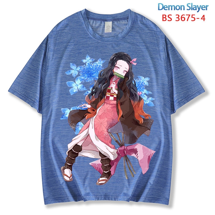 Demon Slayer Kimets  ice silk cotton loose and comfortable T-shirt from XS to 5XL BS-3675-4