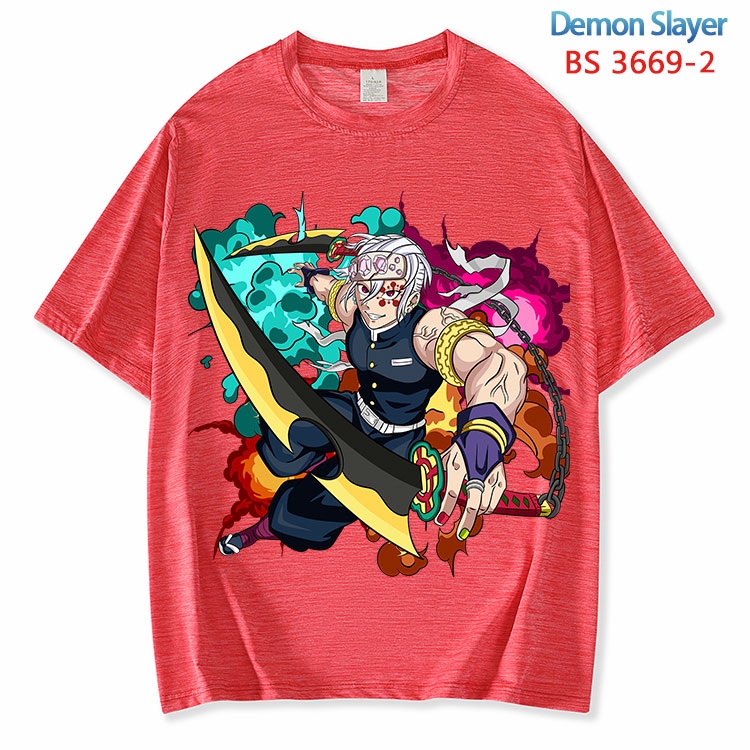 Demon Slayer Kimets  ice silk cotton loose and comfortable T-shirt from XS to 5XL BS-3669-2