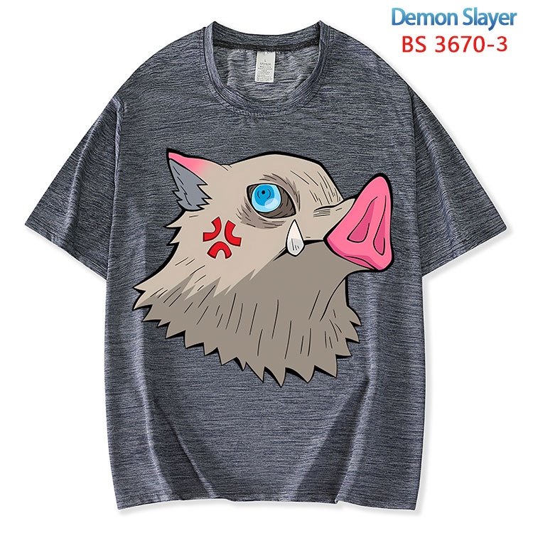 Demon Slayer Kimets  ice silk cotton loose and comfortable T-shirt from XS to 5XL  BS-3670-3