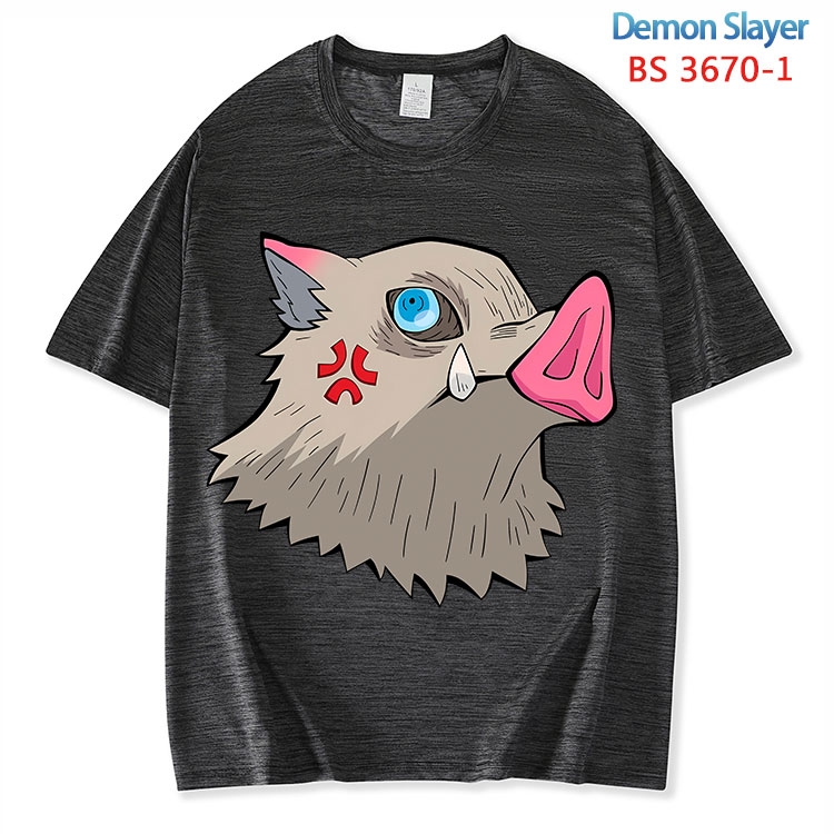 Demon Slayer Kimets  ice silk cotton loose and comfortable T-shirt from XS to 5XL BS-3670-1