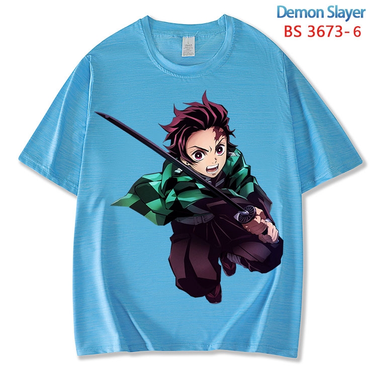 Demon Slayer Kimets  ice silk cotton loose and comfortable T-shirt from XS to 5XL BS-3673-6