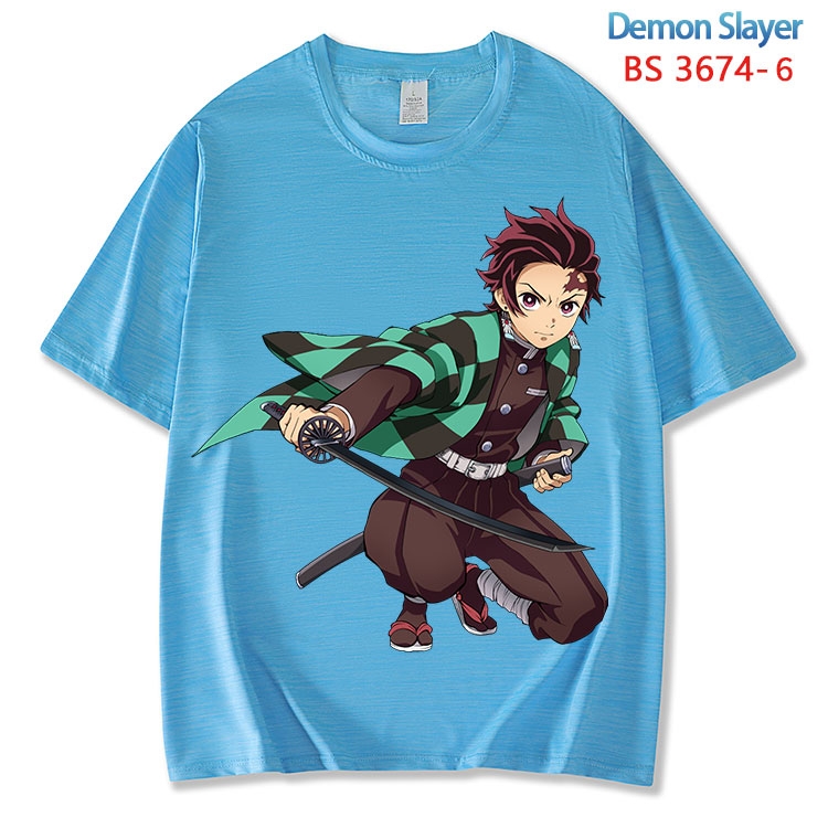 Demon Slayer Kimets  ice silk cotton loose and comfortable T-shirt from XS to 5XL  BS-3674-6