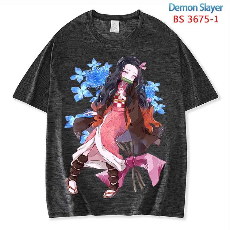 Demon Slayer Kimets  ice silk cotton loose and comfortable T-shirt from XS to 5XL  BS-3675-1