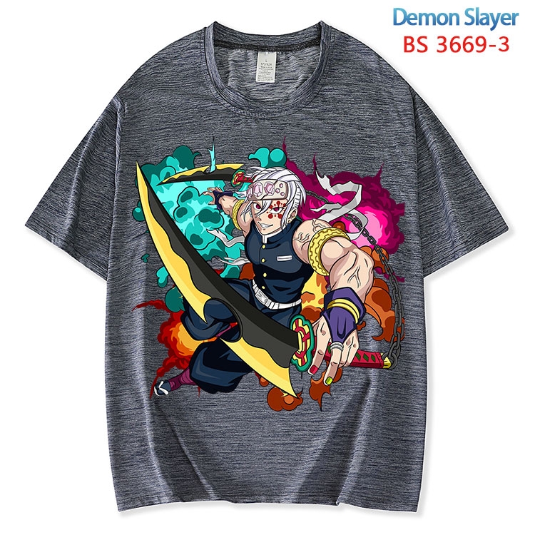Demon Slayer Kimets  ice silk cotton loose and comfortable T-shirt from XS to 5XL BS-3669-3