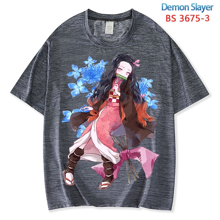 Demon Slayer Kimets  ice silk cotton loose and comfortable T-shirt from XS to 5XL  BS-3675-3