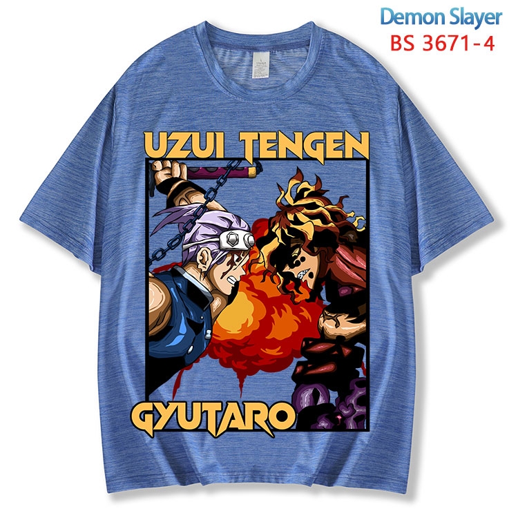 Demon Slayer Kimets  ice silk cotton loose and comfortable T-shirt from XS to 5XL BS-3671-4