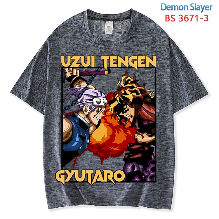Demon Slayer Kimets  ice silk cotton loose and comfortable T-shirt from XS to 5XL BS-3671-3