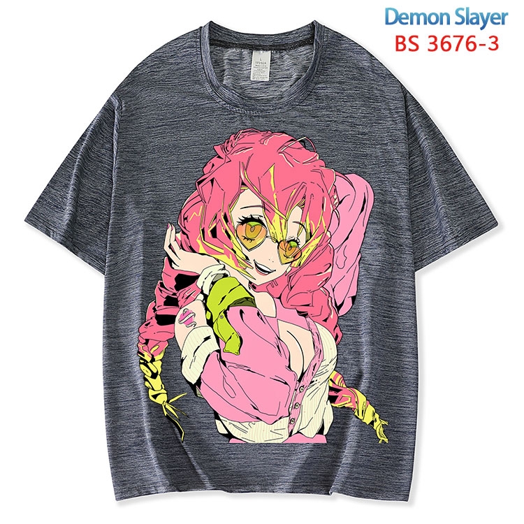 Demon Slayer Kimets  ice silk cotton loose and comfortable T-shirt from XS to 5XL BS-3676-3