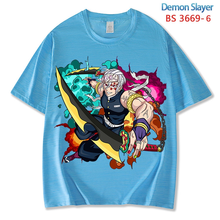 Demon Slayer Kimets  ice silk cotton loose and comfortable T-shirt from XS to 5XL BS-3669-6