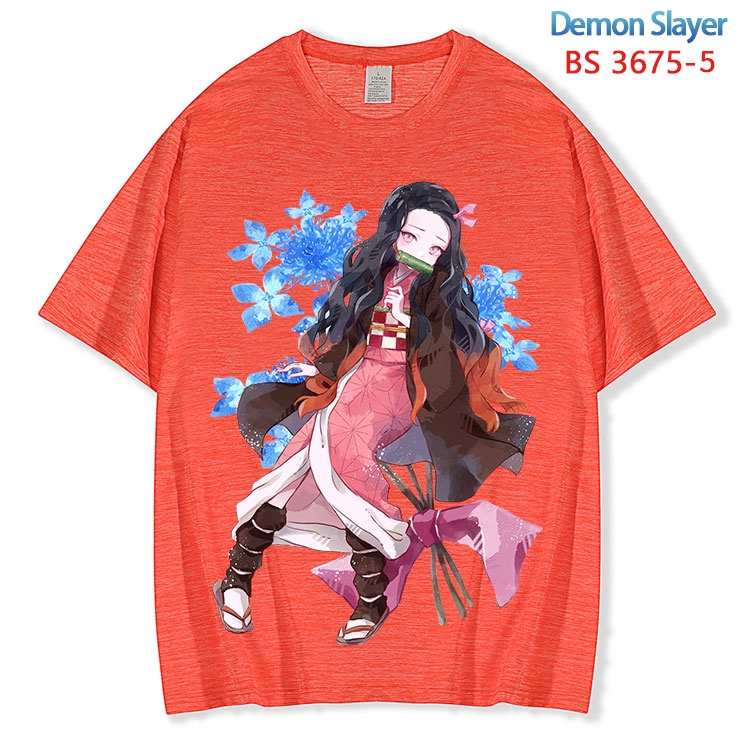 Demon Slayer Kimets  ice silk cotton loose and comfortable T-shirt from XS to 5XL  BS-3675-5