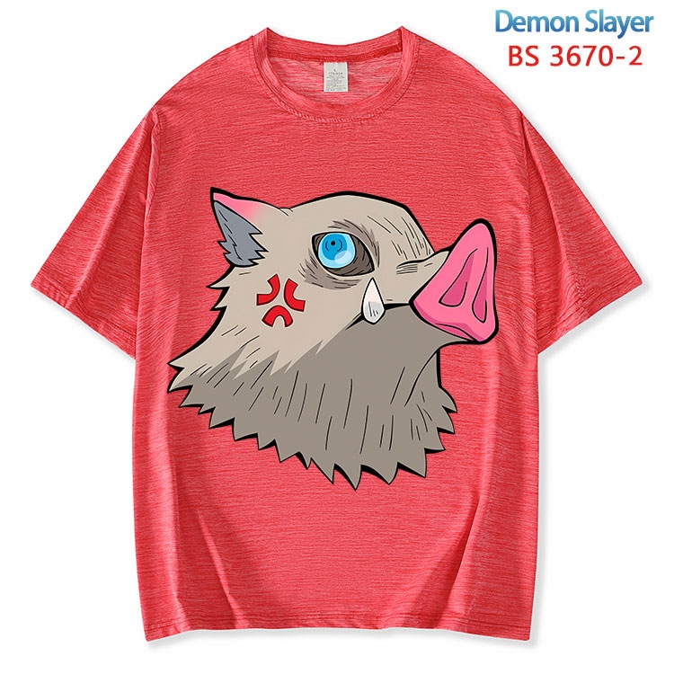 Demon Slayer Kimets  ice silk cotton loose and comfortable T-shirt from XS to 5XL  BS-3670-2