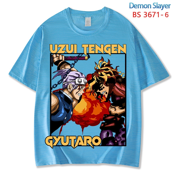Demon Slayer Kimets  ice silk cotton loose and comfortable T-shirt from XS to 5XL BS-3671-6