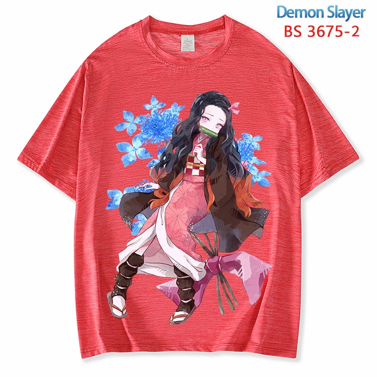 Demon Slayer Kimets  ice silk cotton loose and comfortable T-shirt from XS to 5XL BS-3675-2