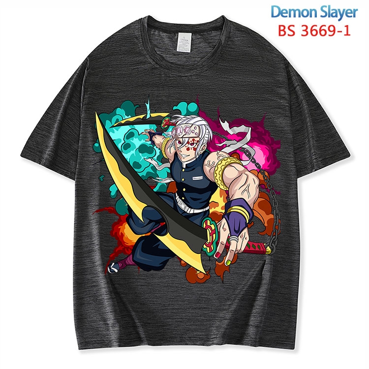 Demon Slayer Kimets  ice silk cotton loose and comfortable T-shirt from XS to 5XL BS-3669-1