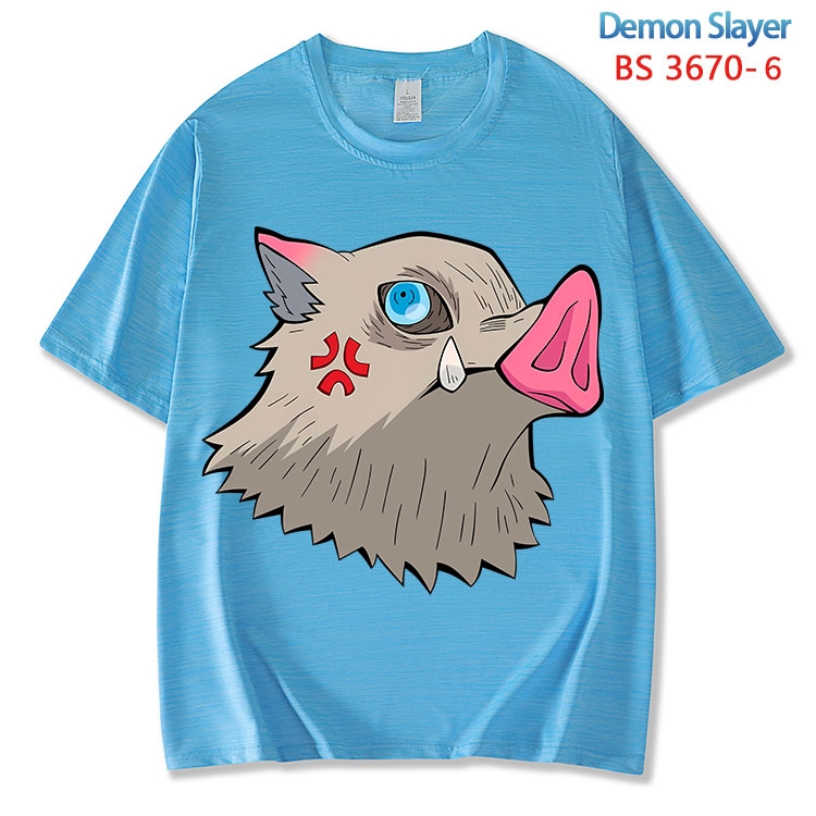 Demon Slayer Kimets  ice silk cotton loose and comfortable T-shirt from XS to 5XL BS-3670-6