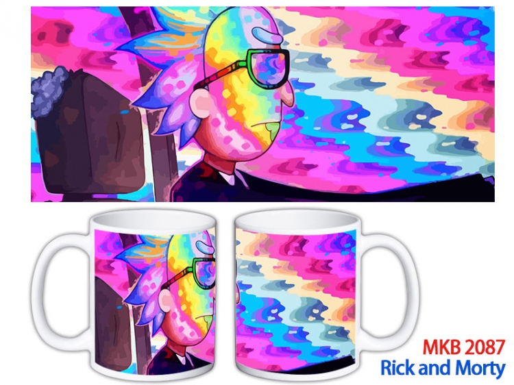 Rick and Morty Anime color printing ceramic mug cup price for 5 pcs MKB-2087