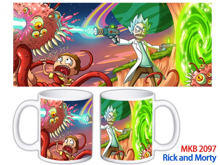Rick and Morty Anime color printing ceramic mug cup price for 5 pcs MKB-2097