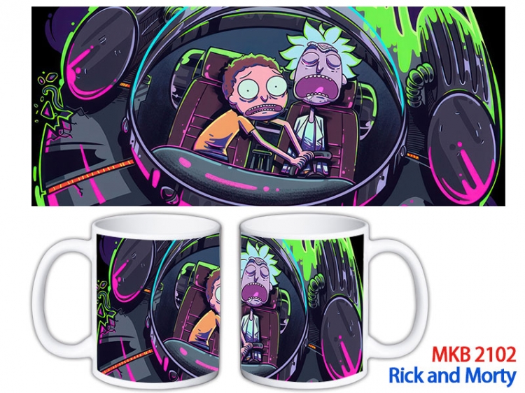 Rick and Morty Anime color printing ceramic mug cup price for 5 pcs MKB-2102