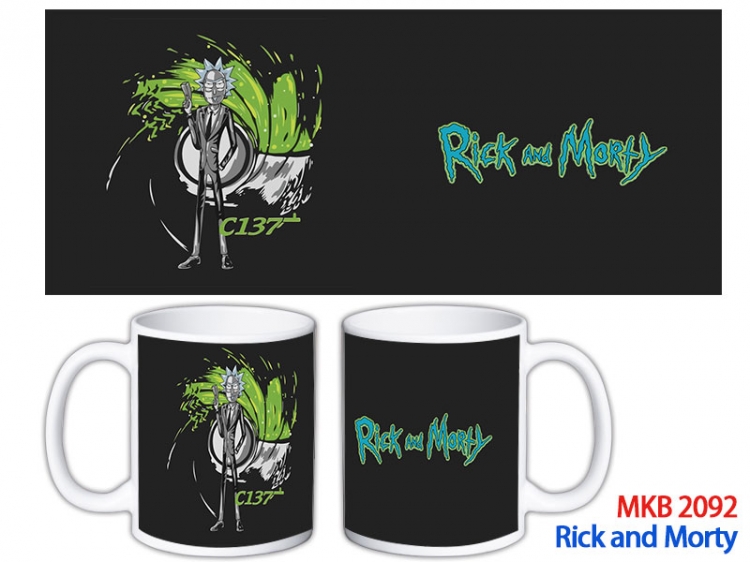 Rick and Morty Anime color printing ceramic mug cup price for 5 pcs MKB-2092