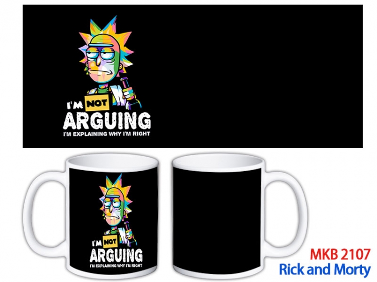 Rick and Morty Anime color printing ceramic mug cup price for 5 pcs MKB-2107
