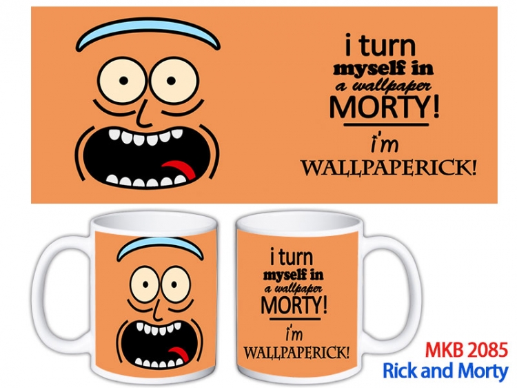 Rick and Morty Anime color printing ceramic mug cup price for 5 pcs MKB-2085