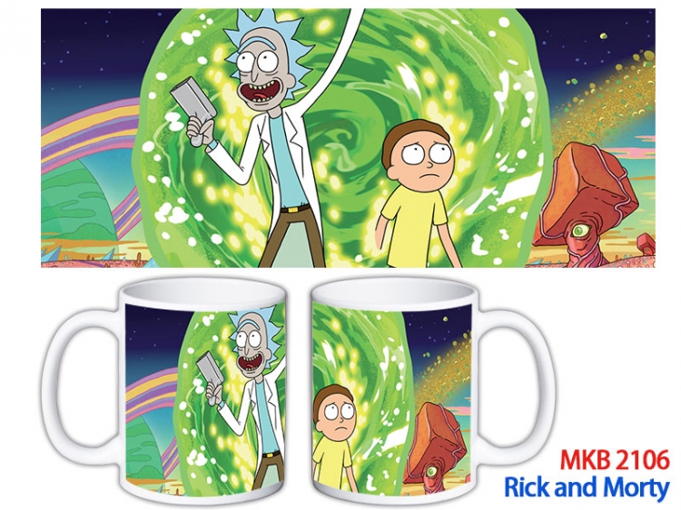 Rick and Morty Anime color printing ceramic mug cup price for 5 pcs MKB-2106