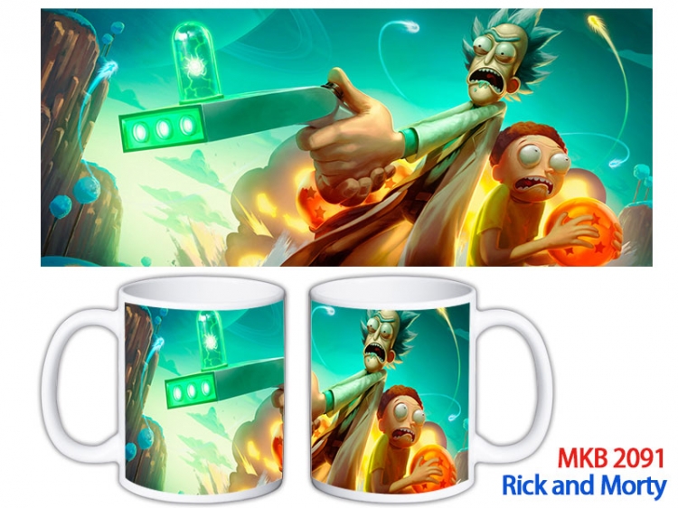 Rick and Morty Anime color printing ceramic mug cup price for 5 pcs MKB-2091